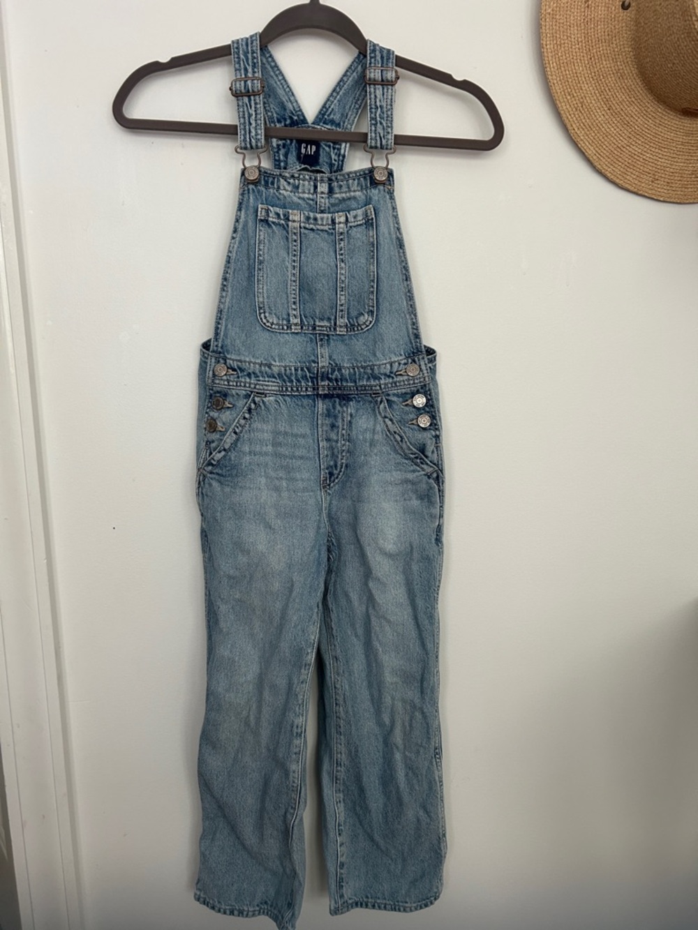 GAP Light Blue Denim Overalls with Front Bib